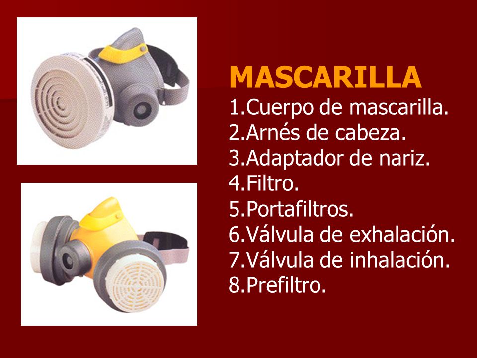 MASCARILLA Cuerpo de mascarilla. Arnés de cabeza. Adaptador de nariz.