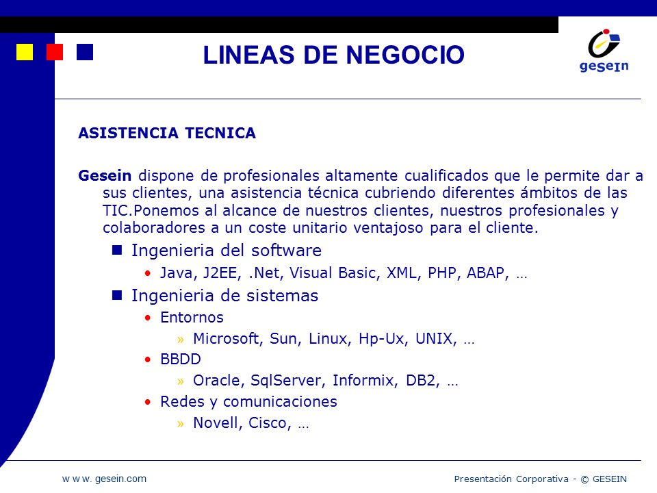 LINEAS DE NEGOCIO Ingenieria del software Ingenieria de sistemas