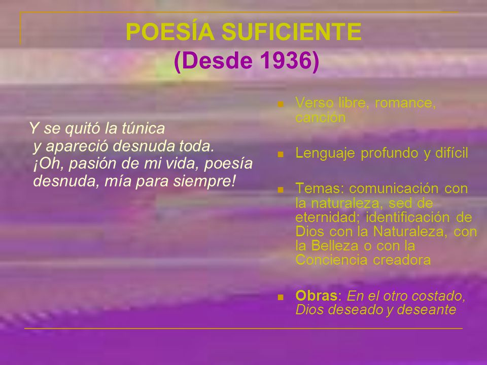 POESÍA SUFICIENTE (Desde 1936)