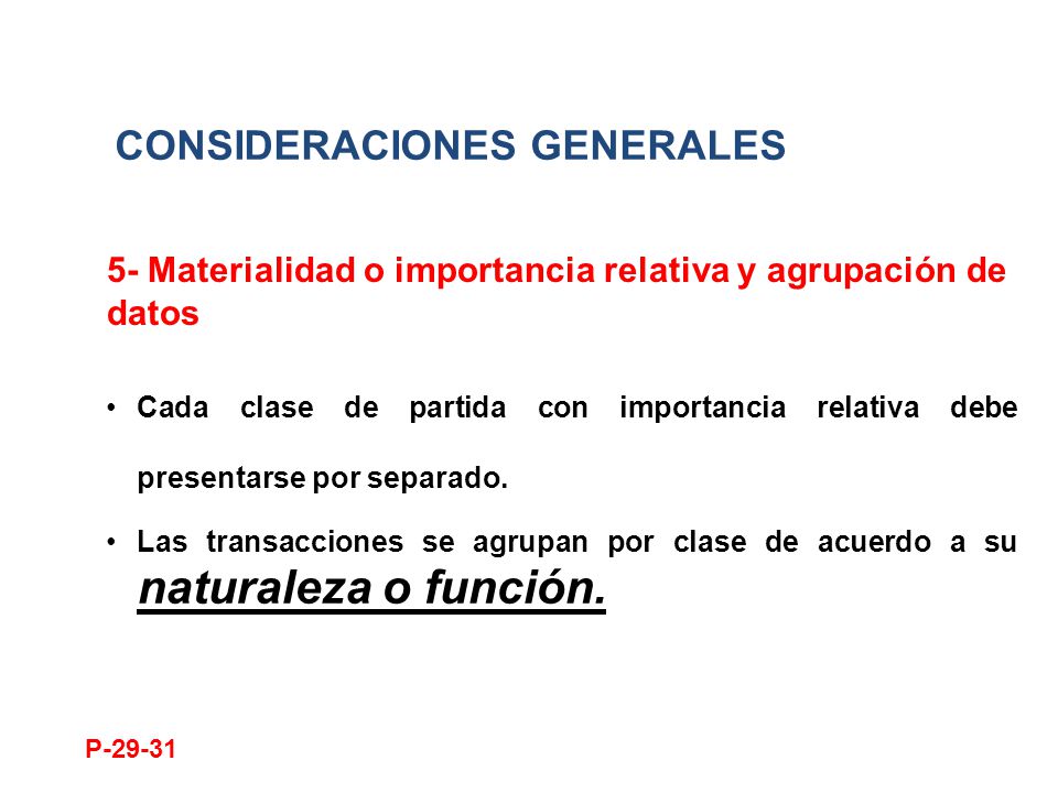 CONSIDERACIONES GENERALES