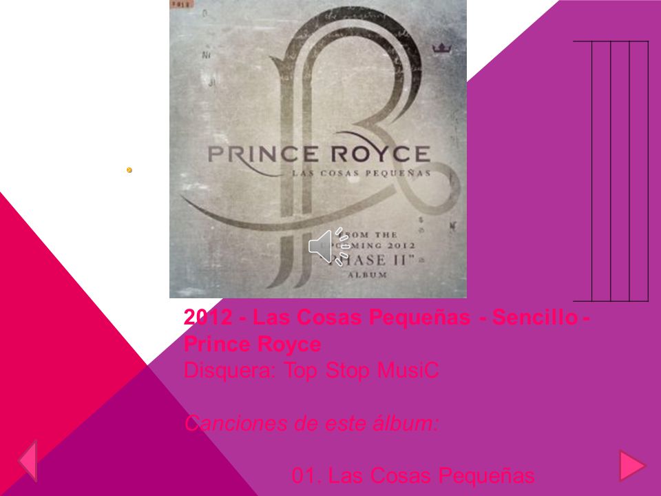 Las Cosas Pequeñas - Sencillo - Prince Royce Disquera: Top Stop MusiC