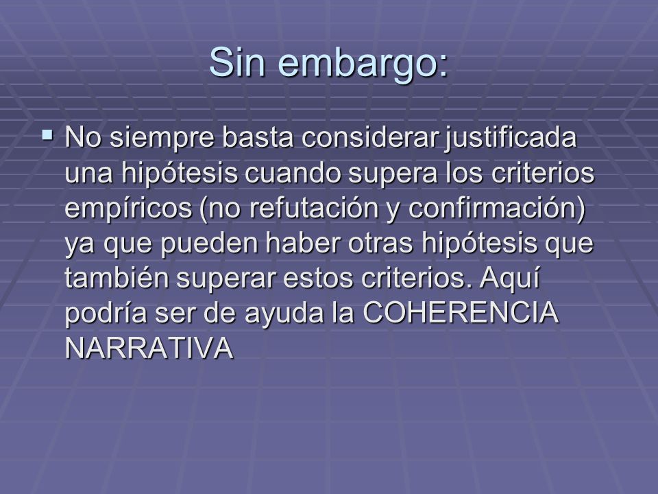 Sin embargo: