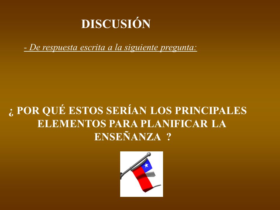 ¿ POR QUÉ ESTOS SERÍAN LOS PRINCIPALES ELEMENTOS PARA PLANIFICAR LA