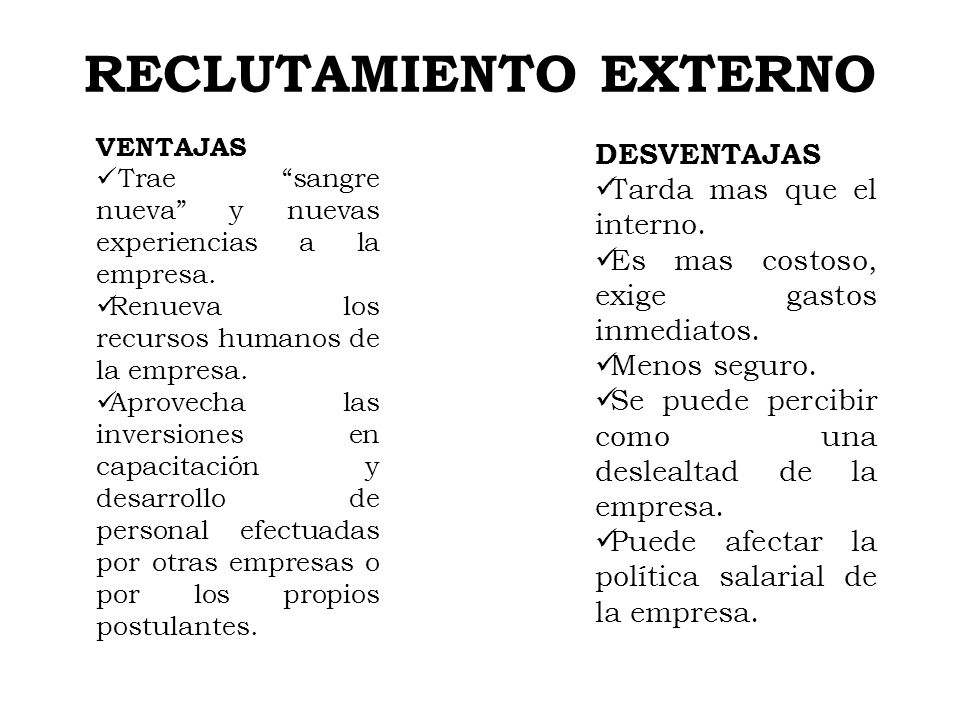 RECLUTAMIENTO EXTERNO