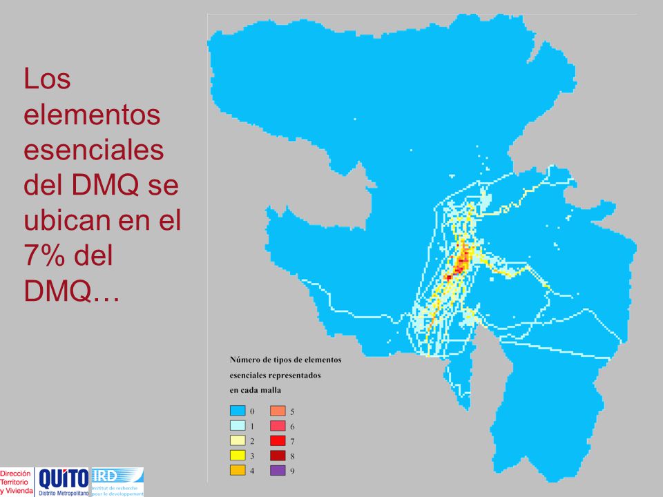 Los elementos esenciales del DMQ se ubican en el 7% del DMQ…