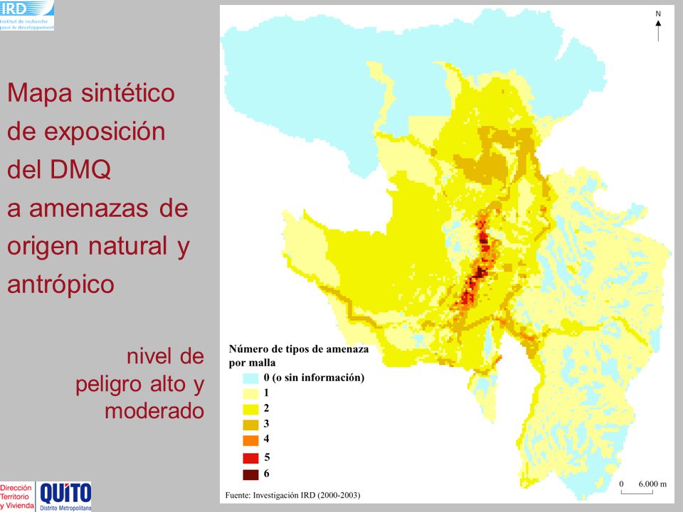 Mapa sintético de exposición del DMQ a amenazas de origen natural y antrópico