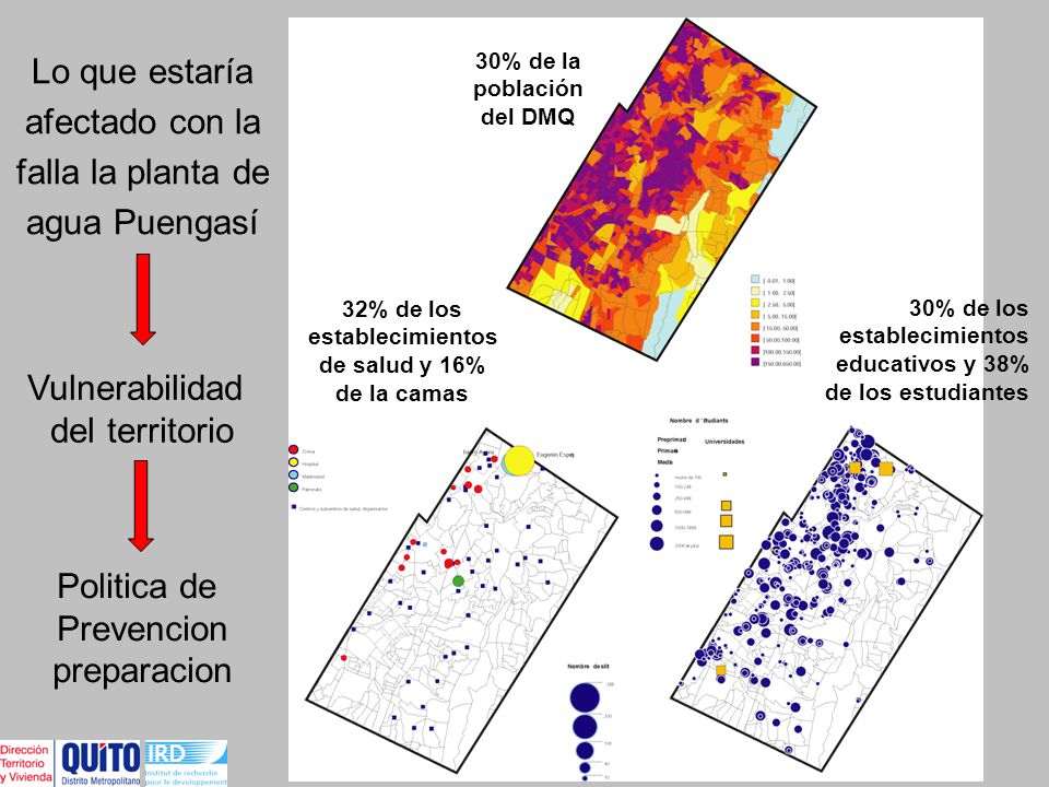 Lo que estaría afectado con la falla la planta de agua Puengasí