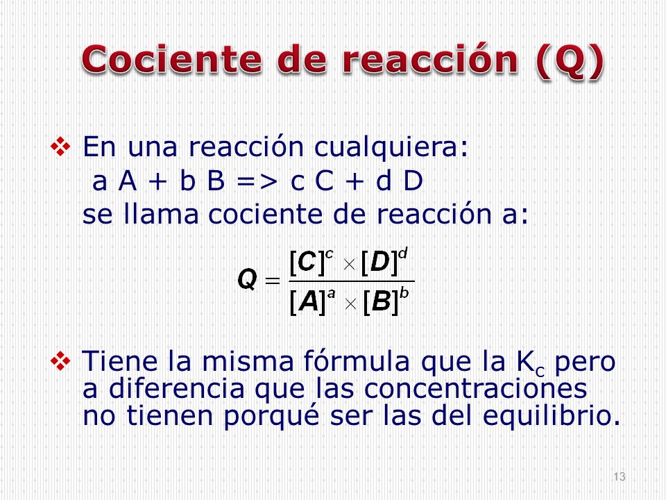 Cociente de reacción (Q)