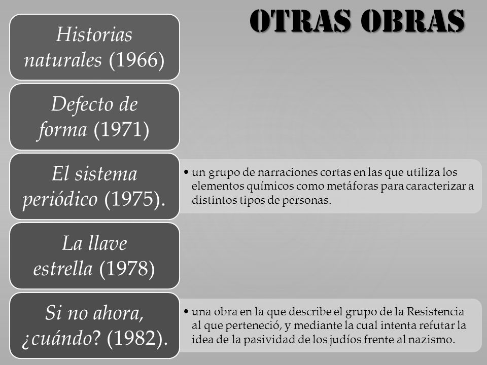 OTRAS OBRAS Historias naturales (1966) Defecto de forma (1971)