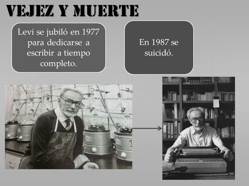 Levi se jubiló en 1977 para dedicarse a escribir a tiempo completo.