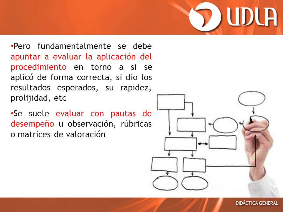 Pero fundamentalmente se debe apuntar a evaluar la aplicación del procedimiento en torno a si se aplicó de forma correcta, si dio los resultados esperados, su rapidez, prolijidad, etc