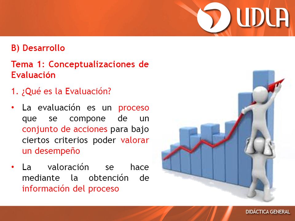 B) Desarrollo Tema 1: Conceptualizaciones de Evaluación. 1. ¿Qué es la Evaluación