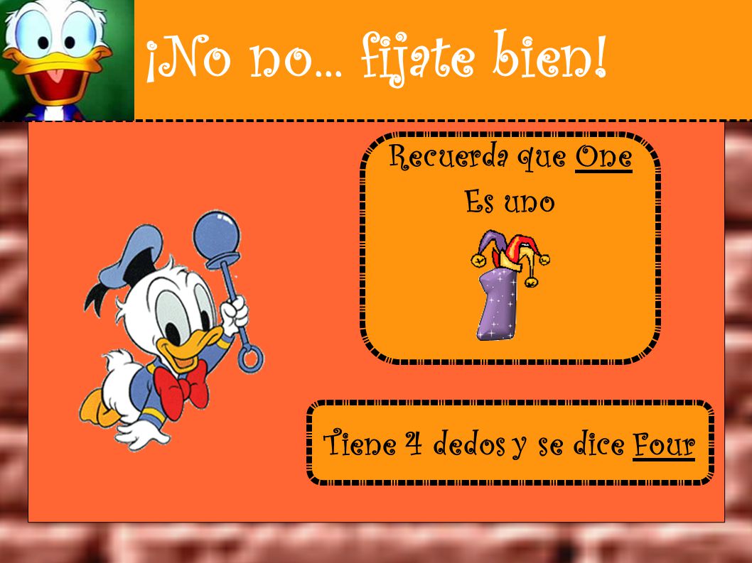 Tiene 4 dedos y se dice Four