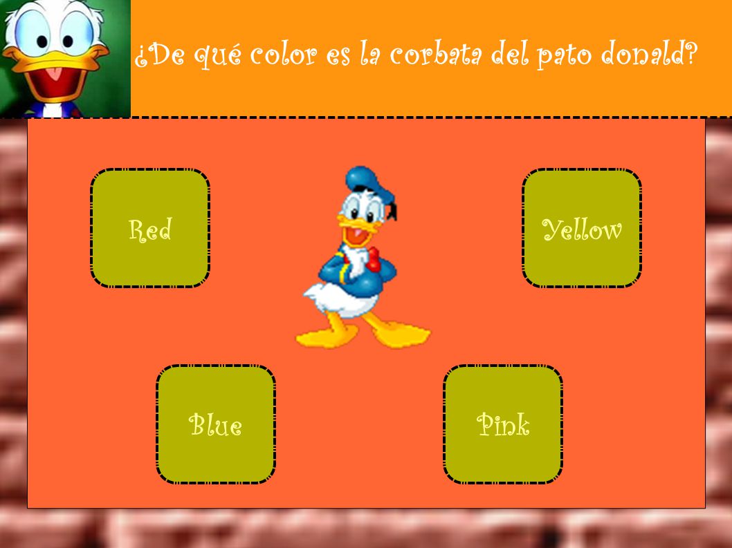 ¿De qué color es la corbata del pato donald