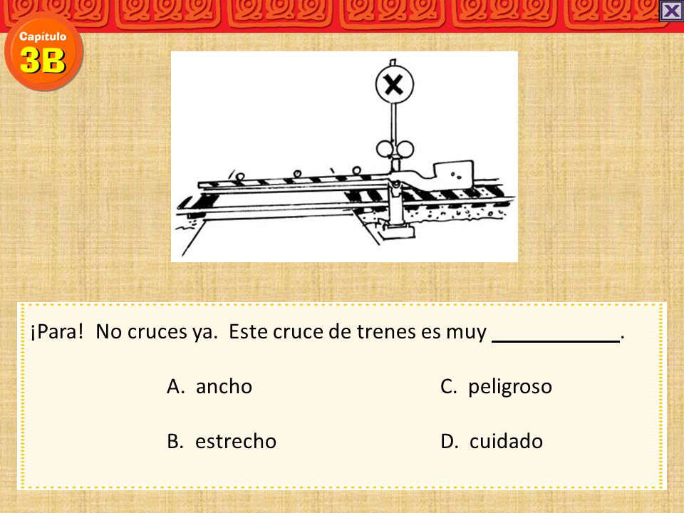 ¡Para! No cruces ya. Este cruce de trenes es muy .