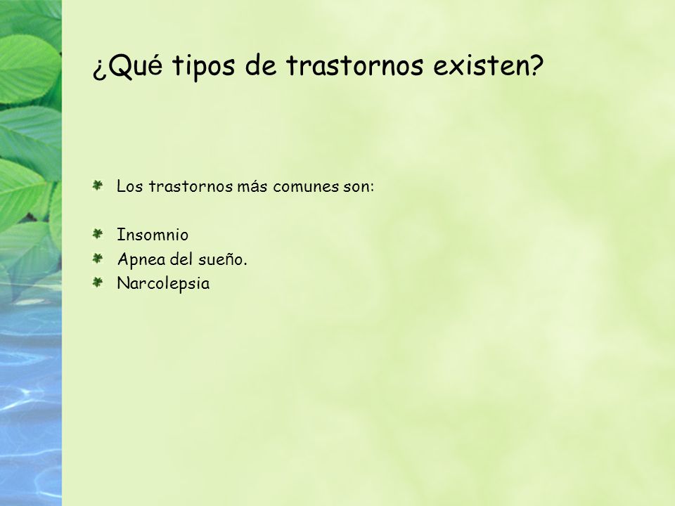 ¿Qué tipos de trastornos existen