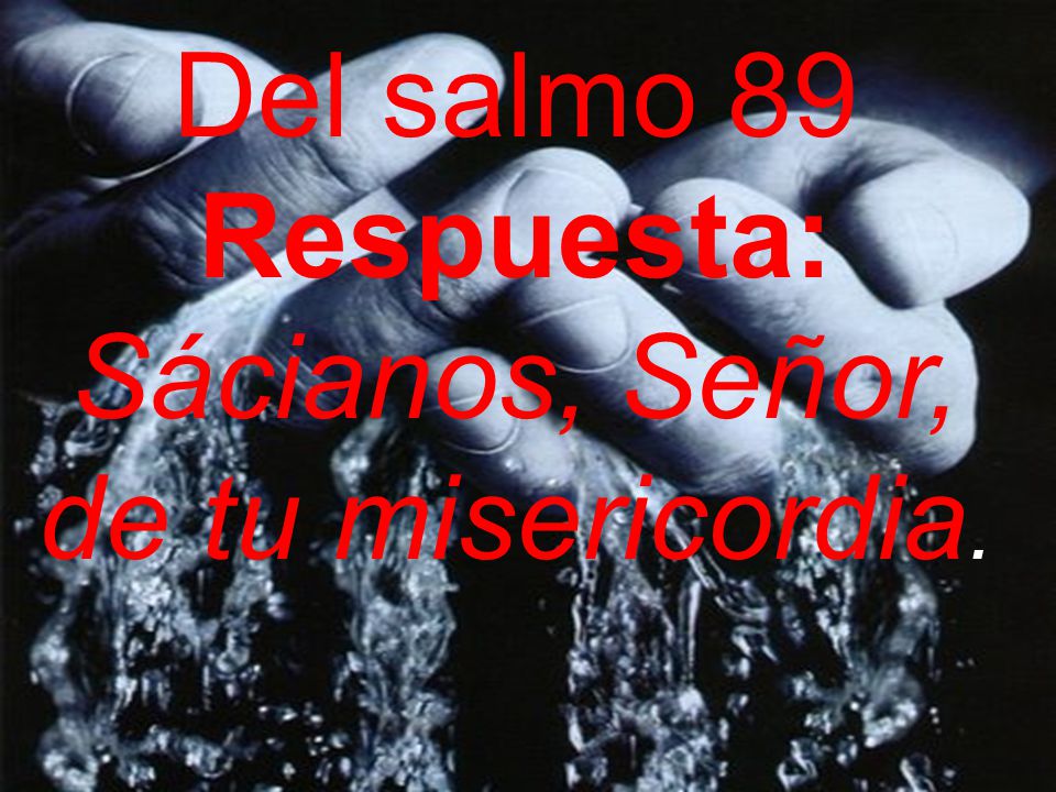 Respuesta: Sácianos, Señor, de tu misericordia.