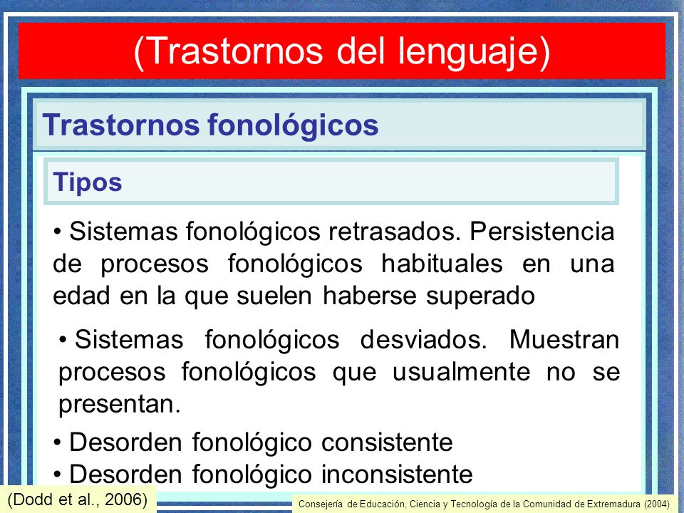 (Trastornos del lenguaje) Dificultades adquisición del lenguaje
