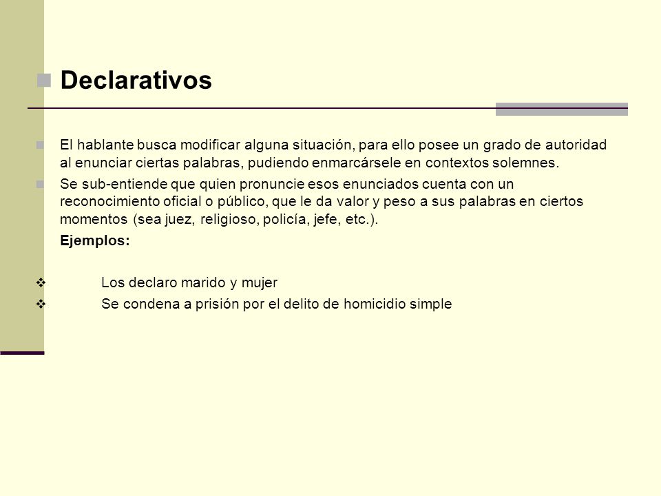 Declarativos