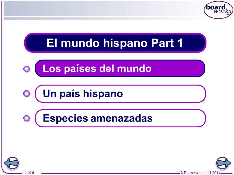 El mundo hispano Part 1 Los países del mundo Un país hispano