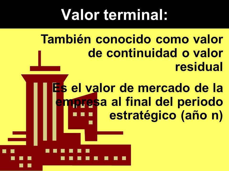 Valor terminal: También conocido como valor de continuidad o valor residual.