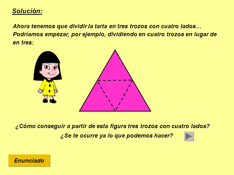 ¿Cómo conseguir a partir de esta figura tres trozos con cuatro lados