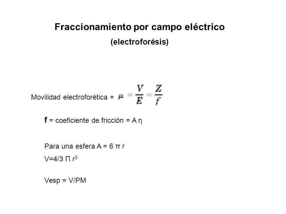 Fraccionamiento por campo eléctrico