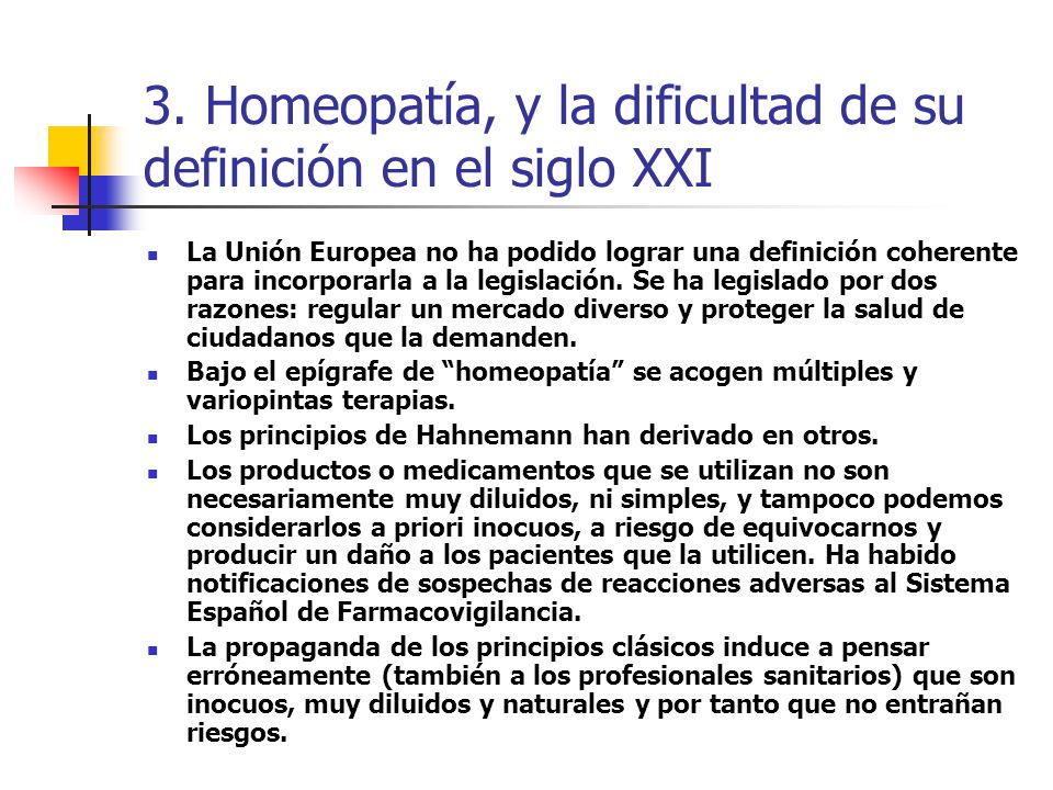 3. Homeopatía, y la dificultad de su definición en el siglo XXI