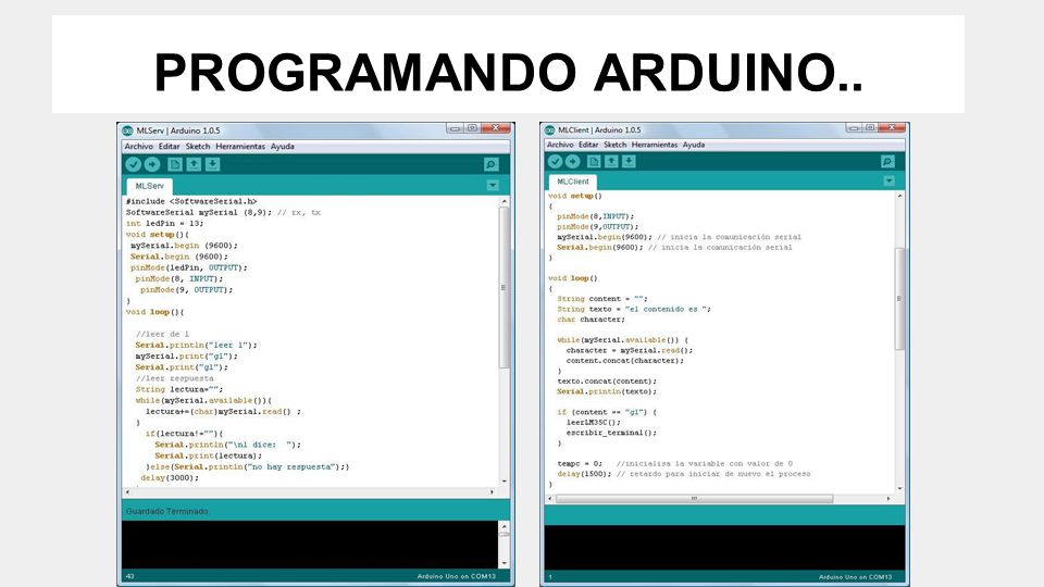 PROGRAMANDO ARDUINO..