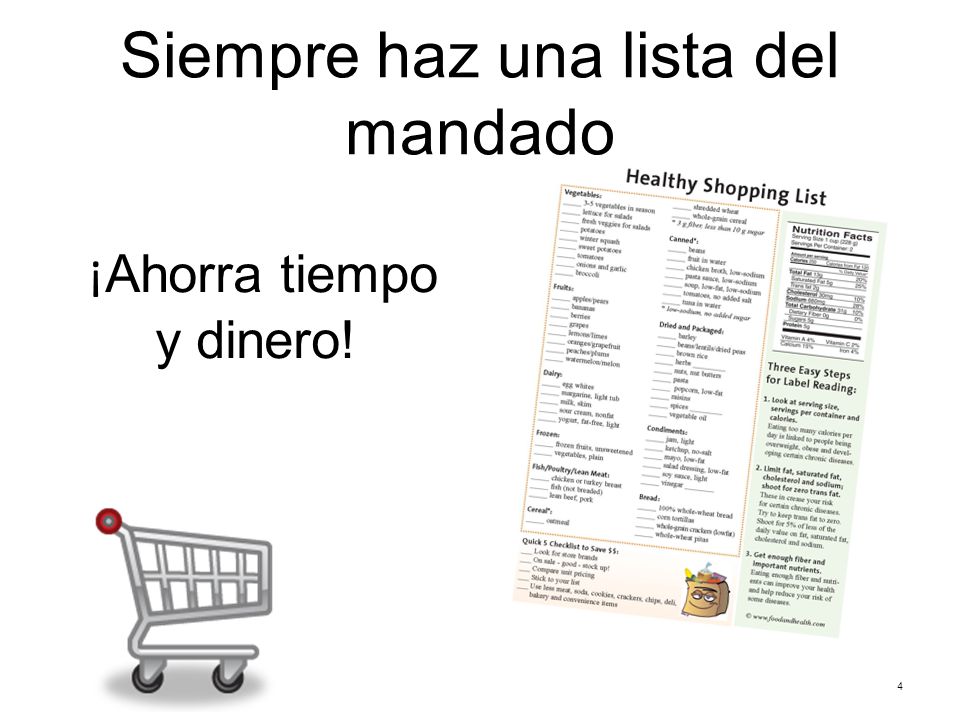 Siempre haz una lista del mandado