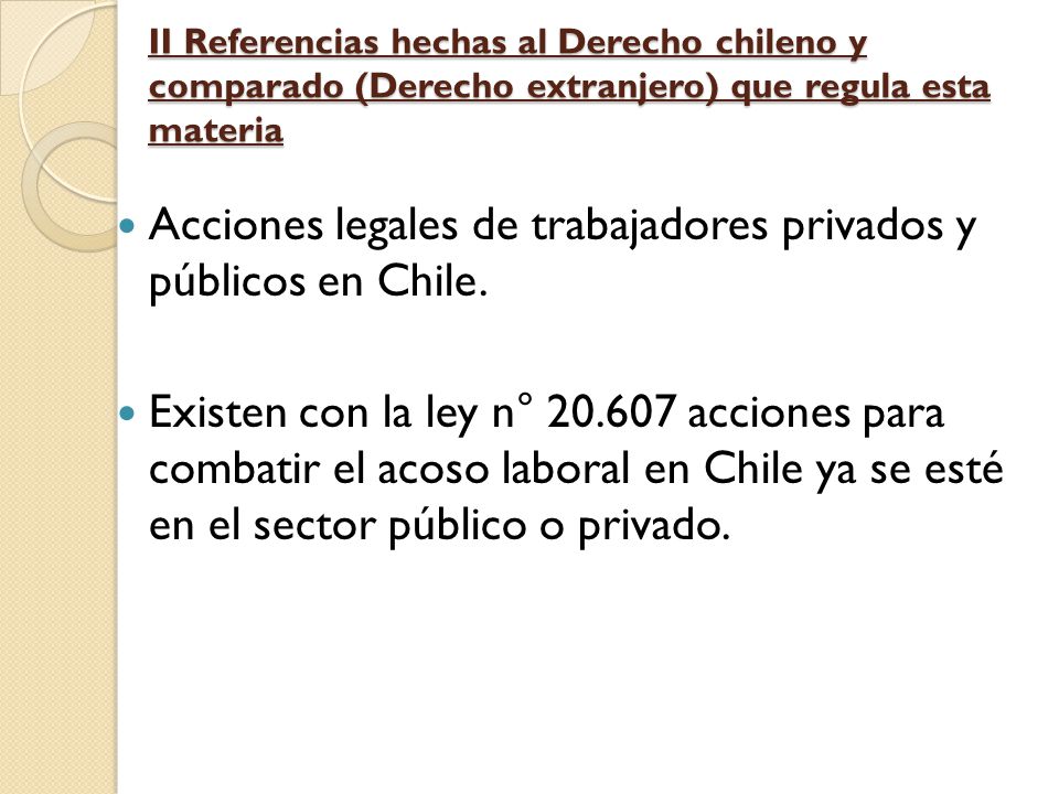 Acciones legales de trabajadores privados y públicos en Chile.