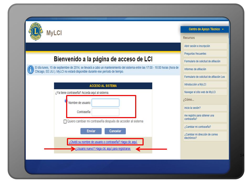 EGD Felix Palomino: Si estuvieron registrados anteriormente con un nombre de usuario y contraseña en MyLCI, *pueden usar el mismo código para acceder a MyLCI como secretario de gabinete. No obstante, sus privilegios en MyLCI habrán cambiado a los privilegios de secretario de gabinete y hablaremos más de esto en unos momentos.