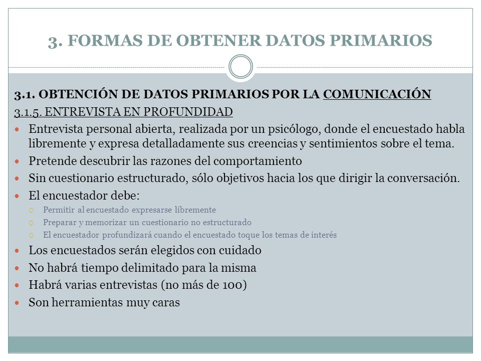 3. FORMAS DE OBTENER DATOS PRIMARIOS