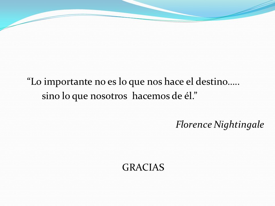 Lo importante no es lo que nos hace el destino…..