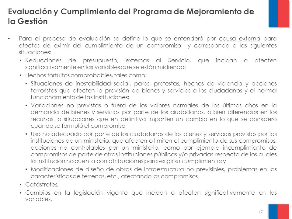 Evaluación y Cumplimiento del Programa de Mejoramiento de la Gestión