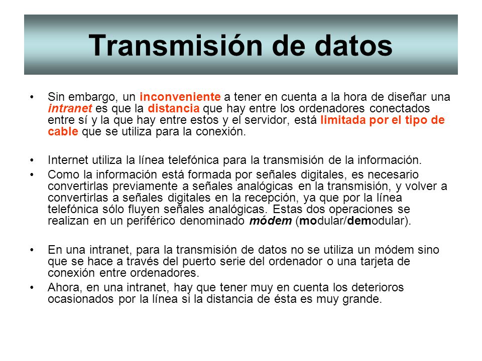 Transmisión de datos