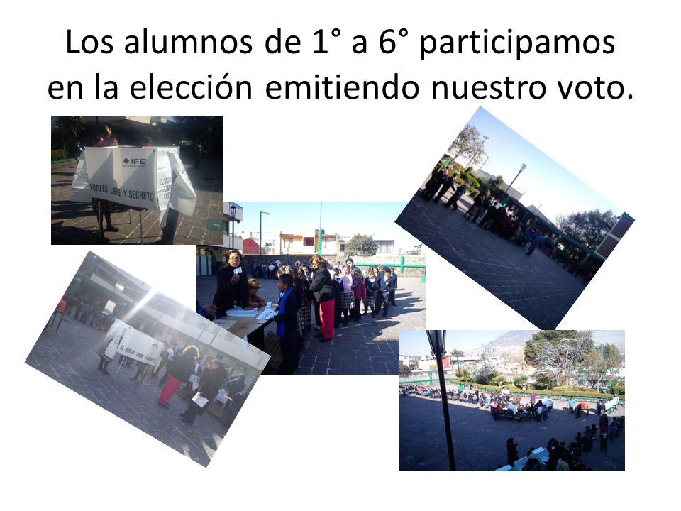 Los alumnos de 1° a 6° participamos en la elección emitiendo nuestro voto.