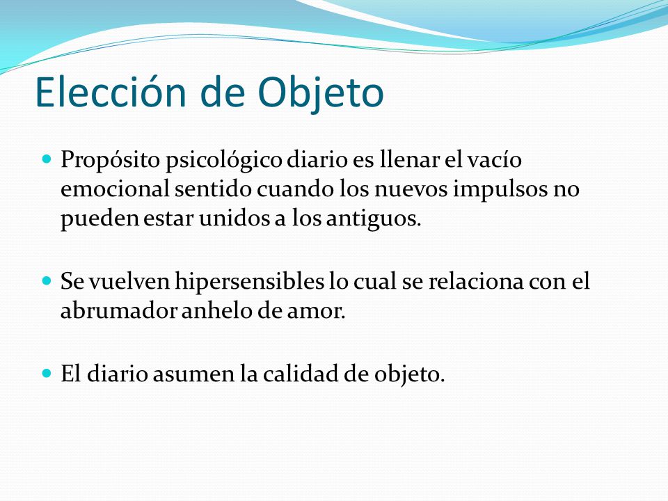 Elección de Objeto