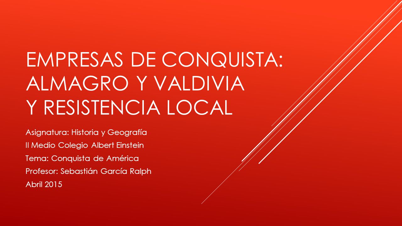 Empresas de conquista: Almagro y Valdivia Y resistencia local