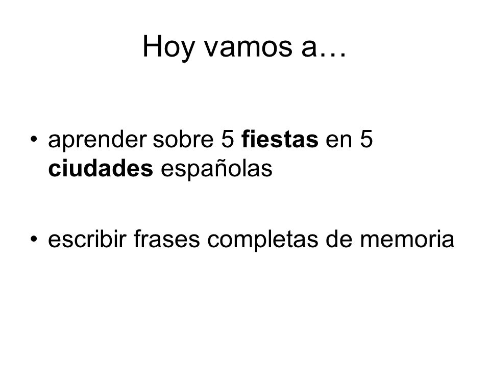 Hoy vamos a… aprender sobre 5 fiestas en 5 ciudades españolas