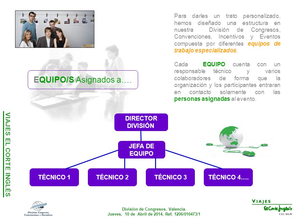 EQUIPO/S Asignados a…. DIRECTOR DIVISIÓN TÉCNICO 1 TÉCNICO 2 TÉCNICO 3