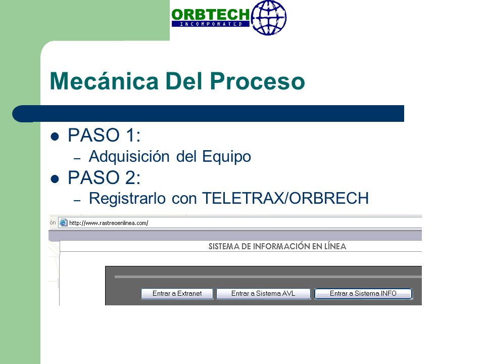Mecánica Del Proceso PASO 1: PASO 2: Adquisición del Equipo