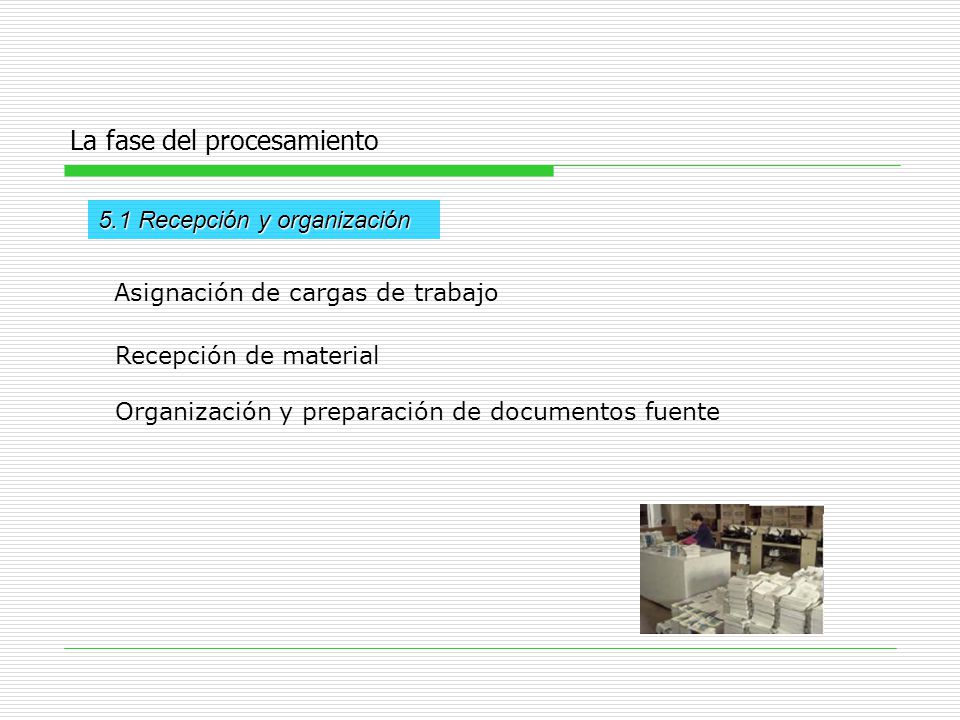 Organización y preparación de documentos fuente