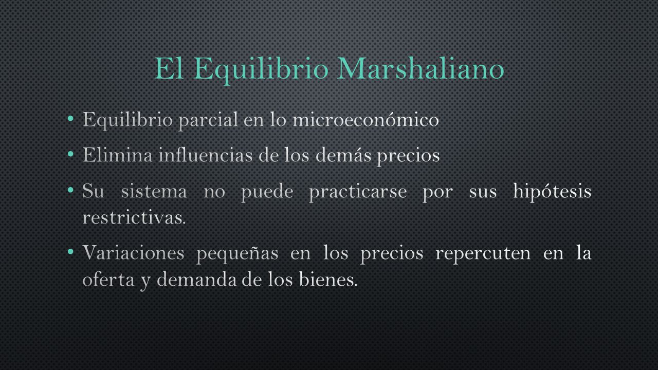 El Equilibrio Marshaliano