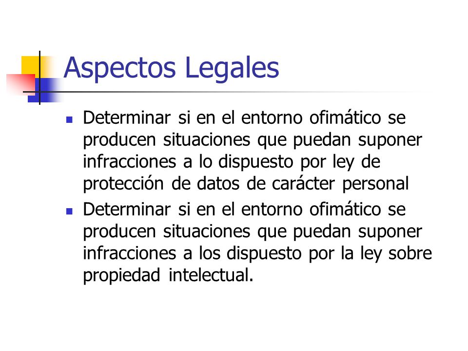 Aspectos Legales