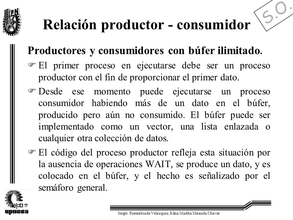 Relación productor - consumidor