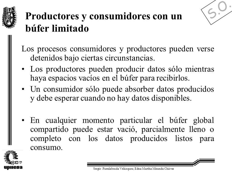 Productores y consumidores con un búfer limitado