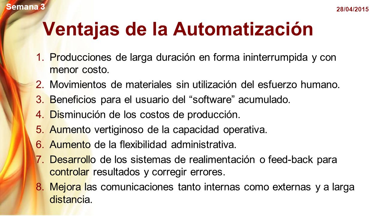Ventajas de la Automatización