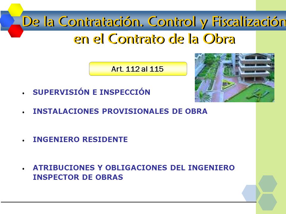 De la Contratación. Control y Fiscalización en el Contrato de la Obra