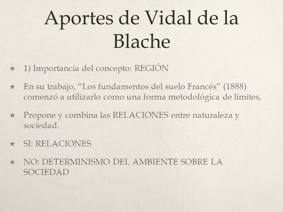 Aportes de Vidal de la Blache